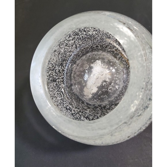 Art Glass Oil Lamp Decorative Ornament Clear Controlled Bubbles Home Decor Gift - Picture 5 of 7